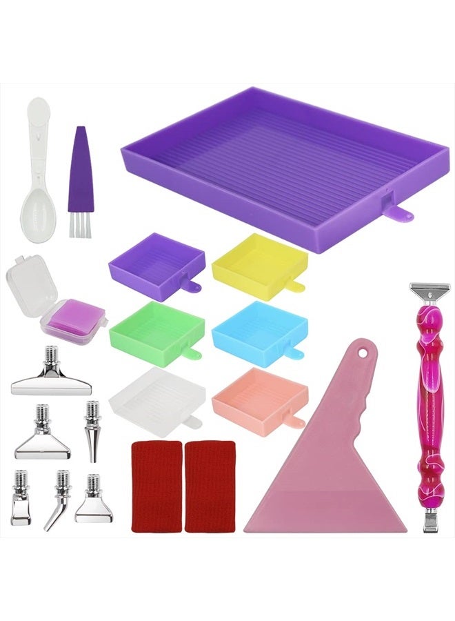 SENHAI Diamond Art Paintings Tray Kits, Multiple Colors Diamond Art Painting Accessories Tray Organizer, Diamond Art Paintings Pens Kits, Diamond Art Paintings Kits for DIY Painting Crafts - Image 1