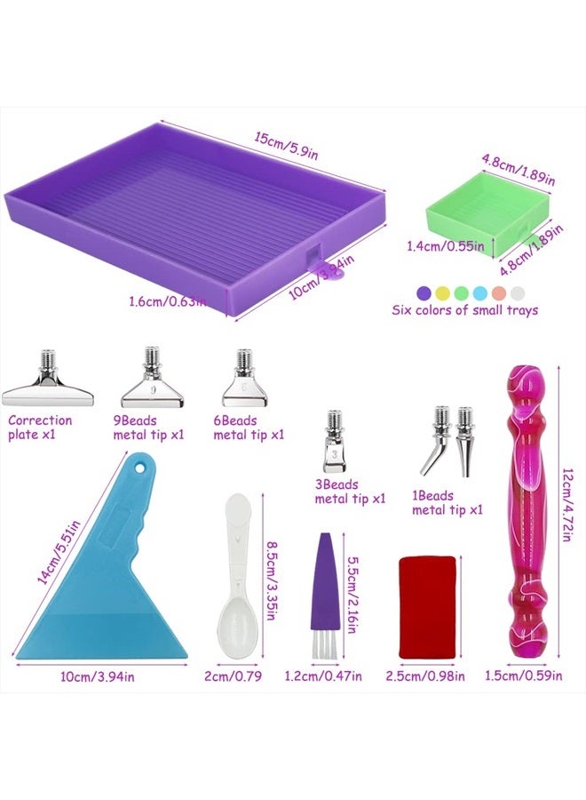 SENHAI Diamond Art Paintings Tray Kits, Multiple Colors Diamond Art Painting Accessories Tray Organizer, Diamond Art Paintings Pens Kits, Diamond Art Paintings Kits for DIY Painting Crafts - Image 5