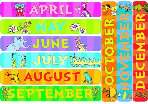 Eureka Classroom Supplies Back to School Dr. Seuss Teacher Calendar Bulletin Board Set, 122 pcs - Image 2