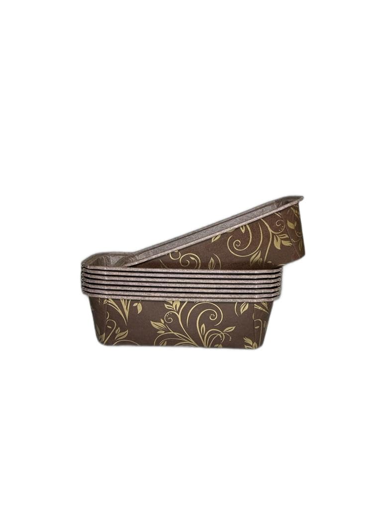 Baekence Bake and Serve Plumpy Cake Mould Brown Leaf Non Coated Pack of 30 pcs200 GMS - Image 2