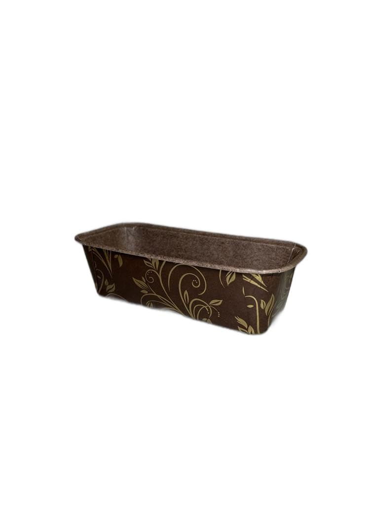 Baekence Bake and Serve Plumpy Cake Mould Brown Leaf Non Coated Pack of 30 pcs200 GMS - Image 3
