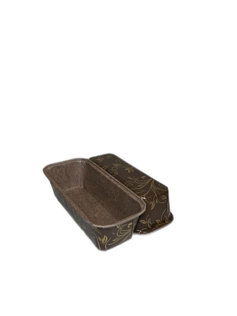 Baekence Bake and Serve Plumpy Cake Mould Brown Leaf Non Coated Pack of 30 pcs200 GMS - Image 1