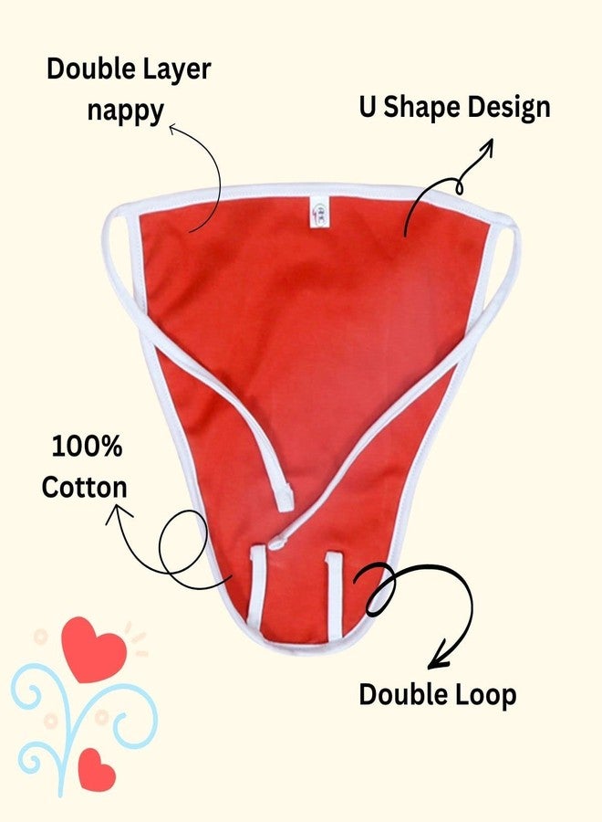 AHC ZIKKU Baby's Washable Multicolor Cotton Nappies/Langot for 0-6 Months Baby (Pack of 6) - Image 3