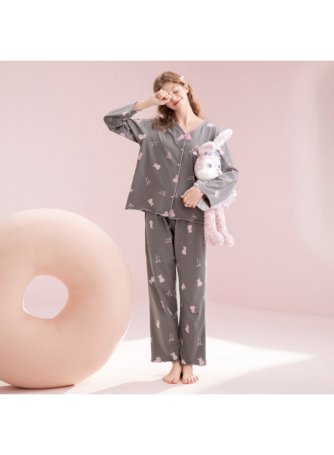 Fenton v-neck Girls' Pajama Set Women's Loungewear - Image 5