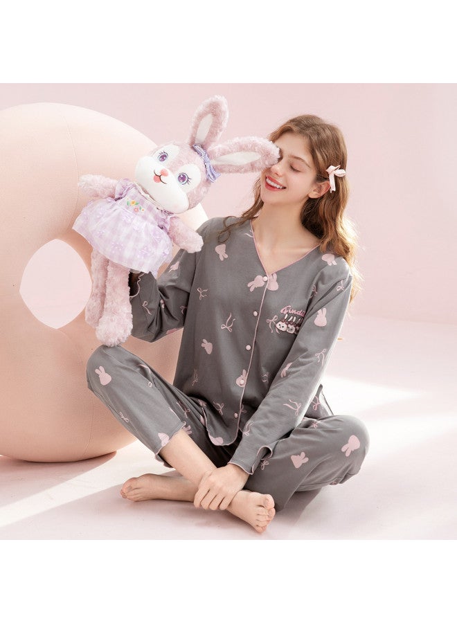 Fenton v-neck Girls' Pajama Set Women's Loungewear - Image 2
