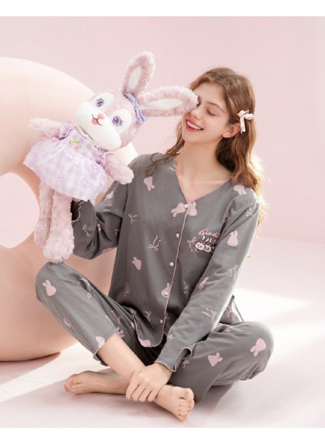 Fenton v-neck Girls' Pajama Set Women's Loungewear - Image 1