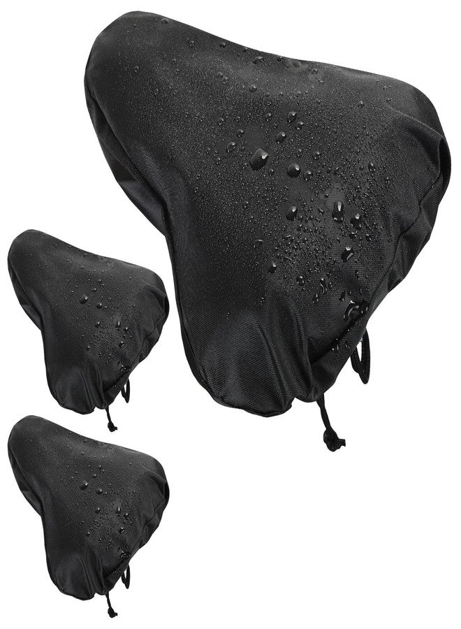 Timtin 3 Pieces Waterproof Bike Seat Rain Cover with Drawstring Mountain Bicycle Seat Cover Rain Dust Protective Cushion Saddle Cover PVC Layer and Polyurethane Coating Bike Rain Cover for Men Women - Image 1