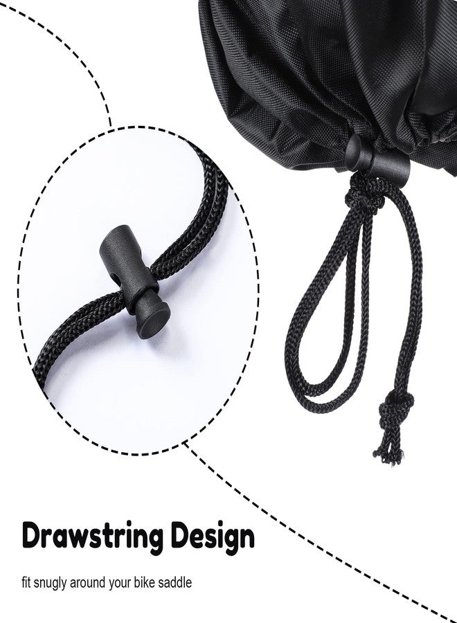 Timtin 3 Pieces Waterproof Bike Seat Rain Cover with Drawstring Mountain Bicycle Seat Cover Rain Dust Protective Cushion Saddle Cover PVC Layer and Polyurethane Coating Bike Rain Cover for Men Women - Image 5