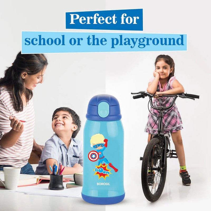 BOROSIL زجاجة ماء للأطفال بشخصيات الأبطال الخارقين، 500 مل - Image 4