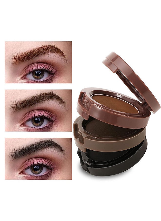 3 Color Eyebrow Powder Palette Set, Waterproof Powder Eyebrow Makeup, Brow Definer Powder Eyebrow Filler to Shape Perfect Brow