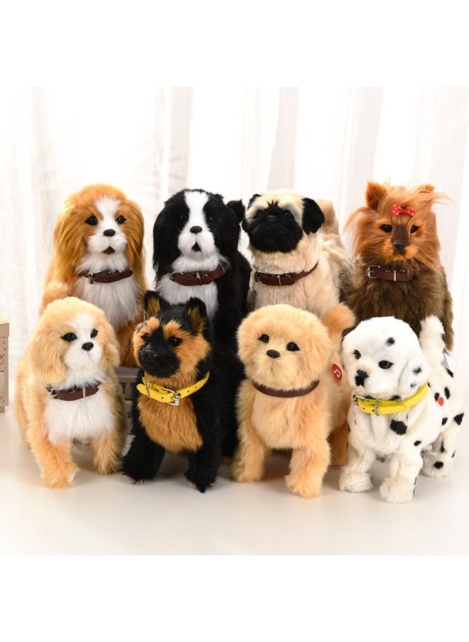 Realistic Walking Talking Wagging Tail Electric Toy Dog Music Interactive Plush Pet Dog Sensing Toy-Color:Golden Retriever  - Image 3