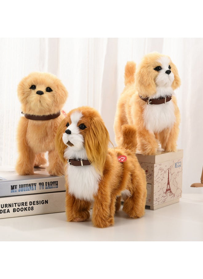 Realistic Walking Talking Wagging Tail Electric Toy Dog Music Interactive Plush Pet Dog Sensing Toy-Color:Golden Retriever  - Image 2