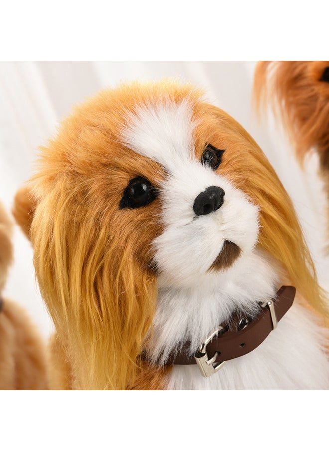 Realistic Walking Talking Wagging Tail Electric Toy Dog Music Interactive Plush Pet Dog Sensing Toy-Color:Golden Retriever  - Image 5