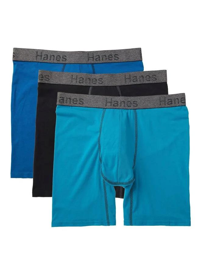 هينز Hanes Mens 3 Pack Comfort Flex Fit Ultra Soft Stretch Boxer Brief