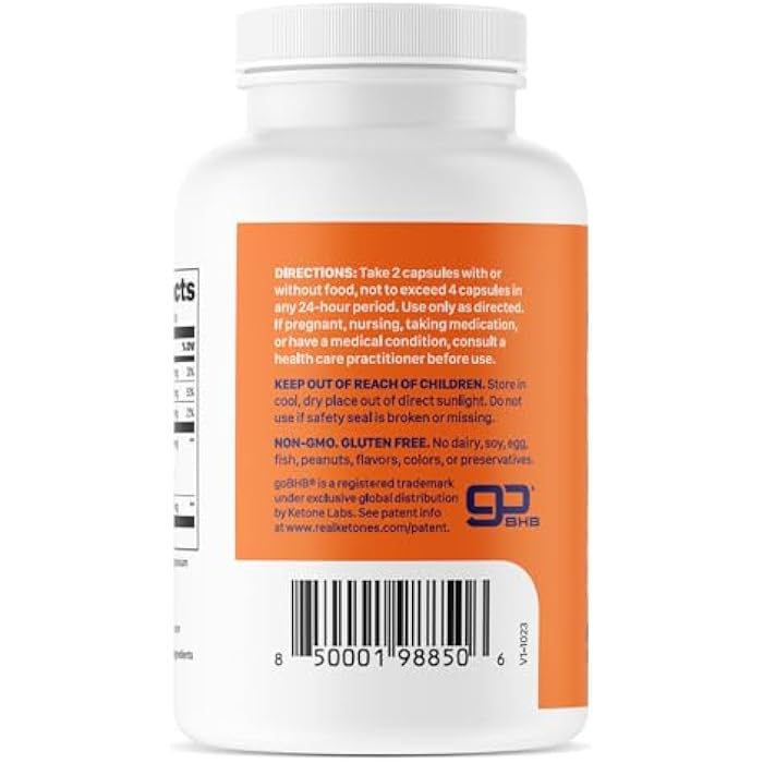 Real Ketones كبسولات كيتو BHB الأملاح - كبسولات BHB بالصوديوم والكالسيوم والمغنيسيوم مع الكافيين و goBHB المسجلة كعلامة تجارية - مكمل كيتونات خارجية لتعزيز الطاقة والتركيز والكيتوزية - Image 2