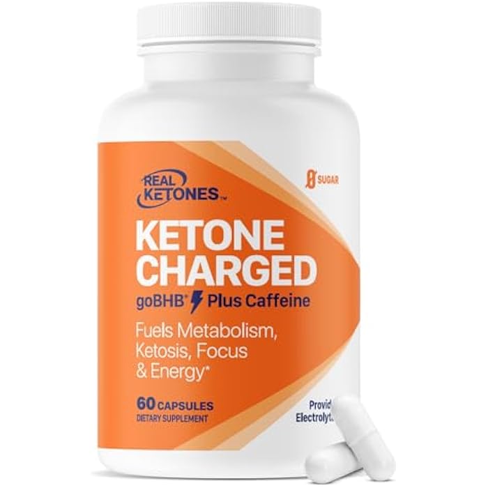 Real Ketones كبسولات كيتو BHB الأملاح - كبسولات BHB بالصوديوم والكالسيوم والمغنيسيوم مع الكافيين و goBHB المسجلة كعلامة تجارية - مكمل كيتونات خارجية لتعزيز الطاقة والتركيز والكيتوزية - Image 1
