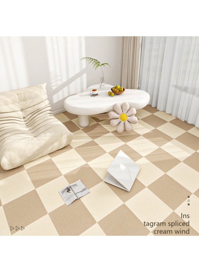 10pcs Self-adhensive Carpet DIY Trimmable Anti-slip Soft Carpet For Carpet Cat Kids Scratch-Proof Floor Tiles 12*12inch for Kitchen Living Room Bedrooms Floor Home Decor - Image 1