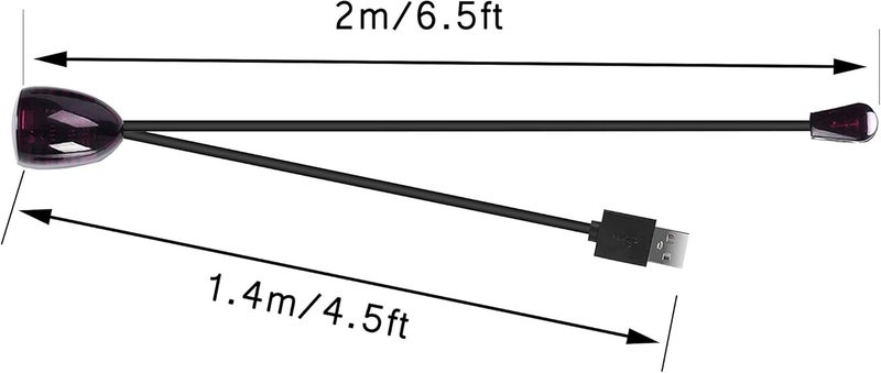 CERRXIAN Infrared Remote Control Extender Cable IR Repeater Hidden Cable with IR Signal Receiver  IR Emitter  USB Power Cable 2M65ft - Image 4