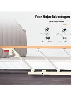 Cool Baby COOLBABY Bed Rails For The Elderly Safety Foldable Bedside Armrests Auxiliary Handles Foldable Bed Crutches Guardrails For The Elderly Adjustable Railings Anti-fall Sleep Bumpers  - Image 2