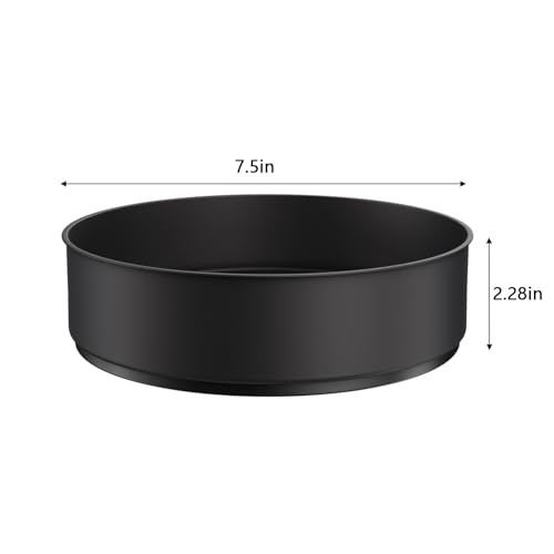 VAEHOLD Lazy Susan Stainless Steel Spice Rack Turntable for Pantry Cabinet - Decorative Trays Storage Containers Organizer for Kitchen Cabinet, Snacks, Bathroom (7 1/2 inches) (7 1/2'' Black) - Image 2