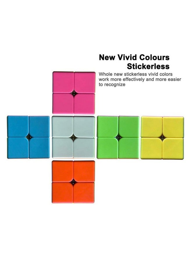 D ETERNAL Combo Of 2X2 And Pyraminx Pyramid Triangle High Speed Stickerless Magic Puzzle Cube For 14 Years And Up, Kids And Professionals - Image 3
