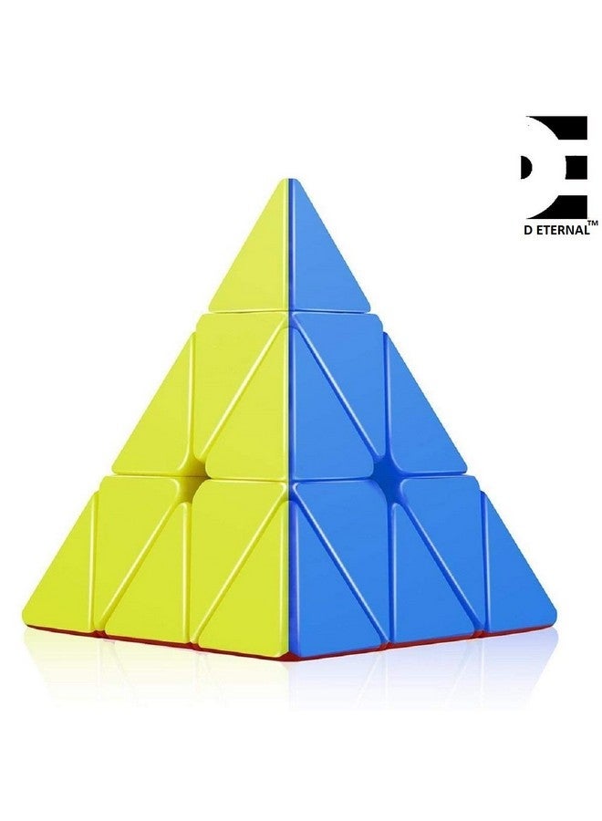D ETERNAL Combo Of 2X2 And Pyraminx Pyramid Triangle High Speed Stickerless Magic Puzzle Cube For 14 Years And Up, Kids And Professionals - Image 2