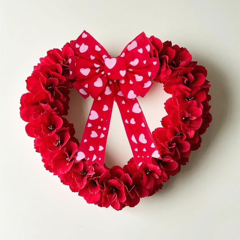 Voeveca Large 11.8"x25" Red Valentine Tree Topper Bow with Pink Heart Decor - Ideal for Weddings & More Occasions (1, Valentines Bows) - Image 3
