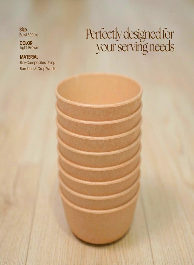 Pacing Grass Bowl Set of 6 | 300 ml | Soup Bowl | Dessert Bowls | Microwave Safe Multipurpose Bowl | Eco-Friendly Bamboo Bio-Composite | Ice-Cream Bowl | Serving Bowl | Dinner Bowls - Image 4