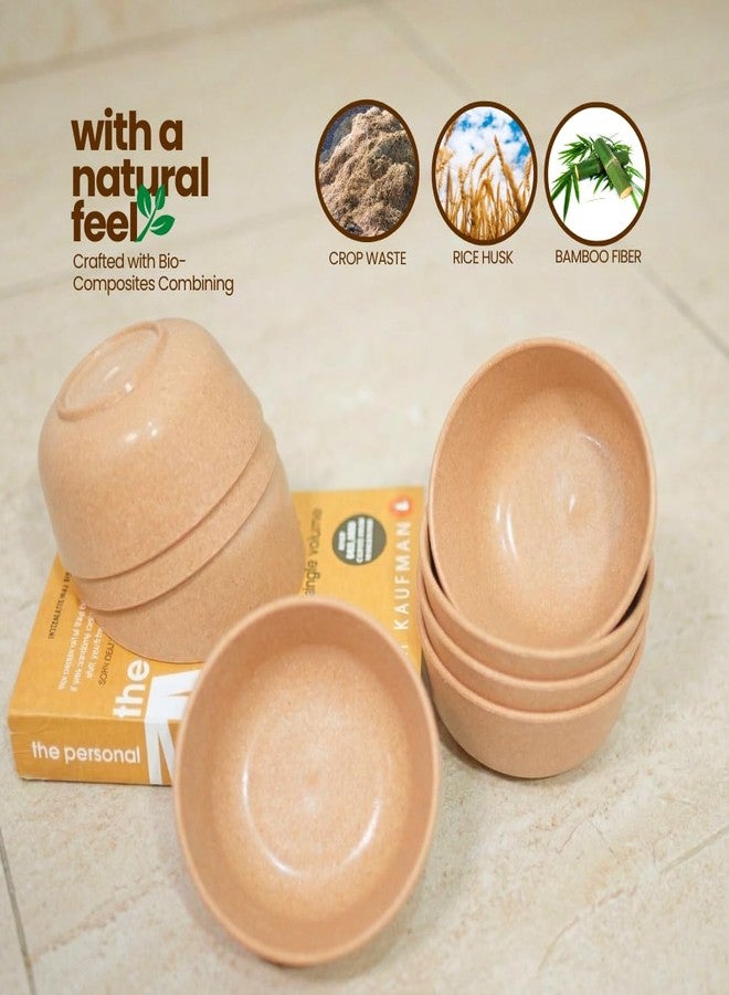 Pacing Grass Bowl Set of 6 | 300 ml | Soup Bowl | Dessert Bowls | Microwave Safe Multipurpose Bowl | Eco-Friendly Bamboo Bio-Composite | Ice-Cream Bowl | Serving Bowl | Dinner Bowls - Image 5