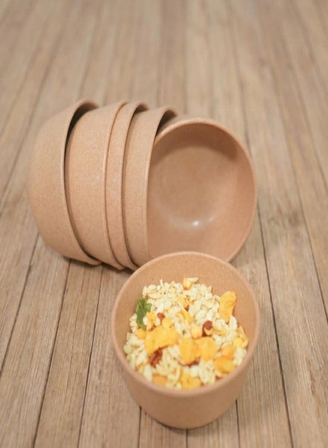 Pacing Grass Bowl Set of 6 | 300 ml | Soup Bowl | Dessert Bowls | Microwave Safe Multipurpose Bowl | Eco-Friendly Bamboo Bio-Composite | Ice-Cream Bowl | Serving Bowl | Dinner Bowls - Image 1