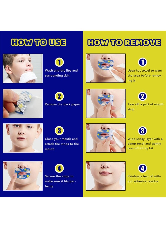 Sefudun - 50PCS Kids Sleep Strips, Sleep Patch Gentle Mouth Band Reduces Mouth Breathing Improves Nighttime Sleep And Provides Immediate Snoring Relief - Image 1