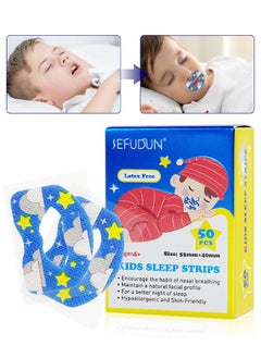 50PCS Kids Sleep Strips, Sleep Patch Gentle Mouth Band Reduces Mouth Breathing Improves Nighttime Sleep And Provides Immediate Snoring Relief