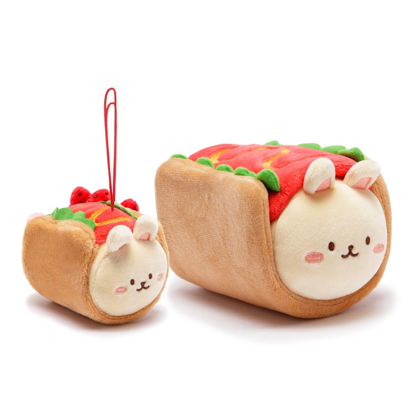 Anirollz Stuffed Animal Plush Toy  3  6 Official Roll Blanket Outfitz Doll  Soft Squishy Warm Cute Comfort Safe  Birthday Decorations Gift Hot Dog Pillow with Bunny Bunniroll - Image 2