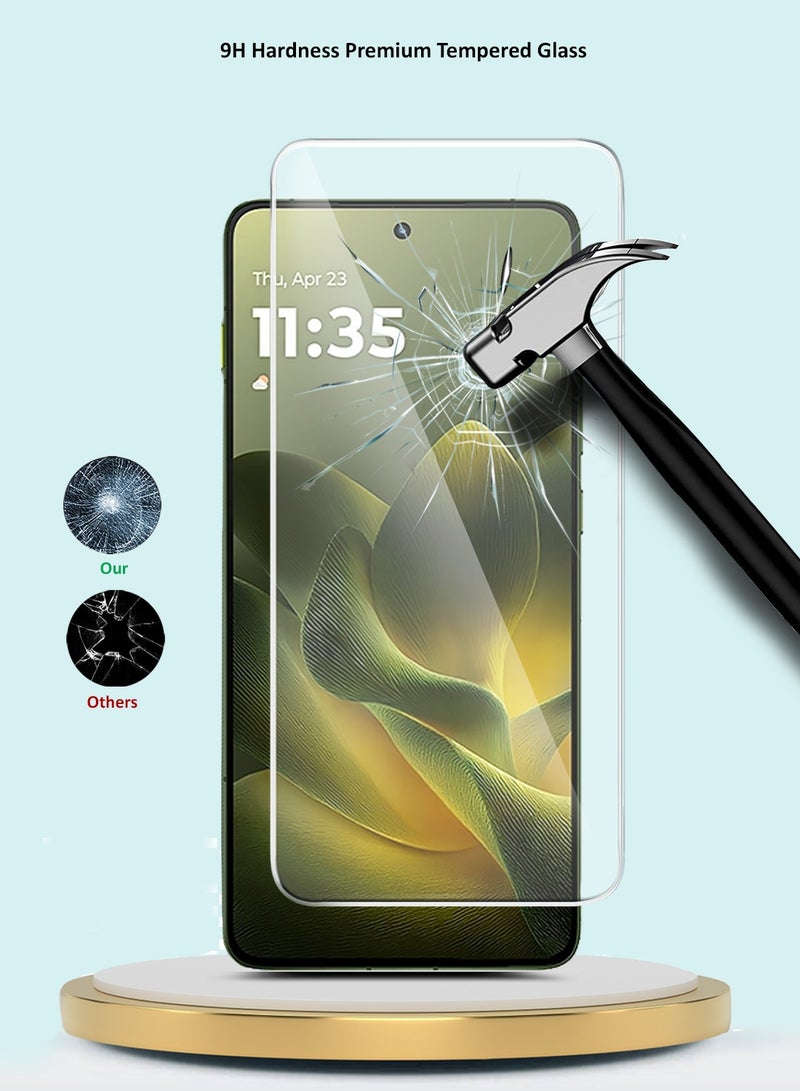 GMAX Motorola Edge 70 5G 2025 GMAX Premium Series Curved Edges 9H 2.5D Tempered Glass Screen Protector - Clear - Image 3