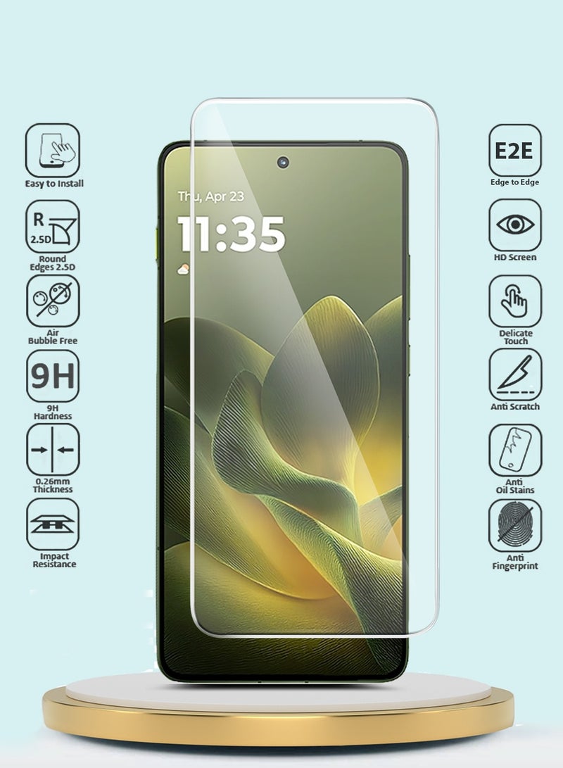 GMAX Motorola Edge 70 5G 2025 GMAX Premium Series Curved Edges 9H 2.5D Tempered Glass Screen Protector - Clear - Image 2