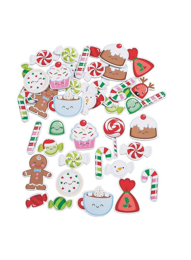 Fun Express Christmas Candy Foam Shapes (72Pc) - Crafts for Kids and Fun Home Activities