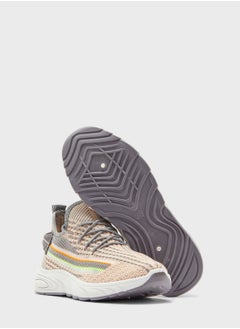 Ginger Rainbow Stripe Knit Lace Up Sneakers  - Image 4