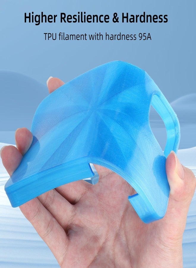 3DHojor TPU Filament 1.75mm TUP95A 3D Printer Filament Flexible Soft 3D Filament 1KG (2.2lbs) fit Most FDM 3D Printers Dimensional Accuracy +/- 0.03 mm-Transparent Blue - Image 2