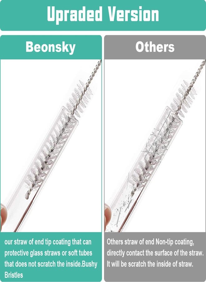 Beonsky Straw Cleaner Brush for Stanley, 10Pcs Extra Long Straw Cleaning Brush for 40oz 30oz 20oz 14oz Stanley Mug and Cleaning More Glass, Stainless,Bottle and Silicone Straw - Image 3