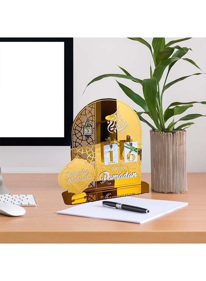 Yoawllty Ramadan Decorations,Ramadan Calendar,Ramadan Countdown Calendars,Ramadan Decorations for Home,Ramadan Gift (Gold) - Image 4