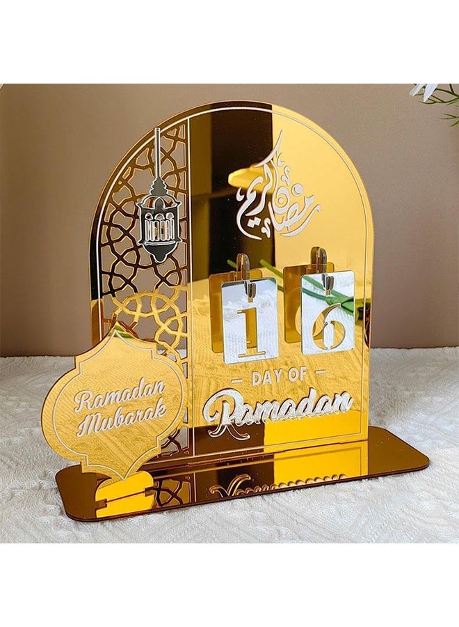 Yoawllty Ramadan Decorations,Ramadan Calendar,Ramadan Countdown Calendars,Ramadan Decorations for Home,Ramadan Gift (Gold) - Image 2