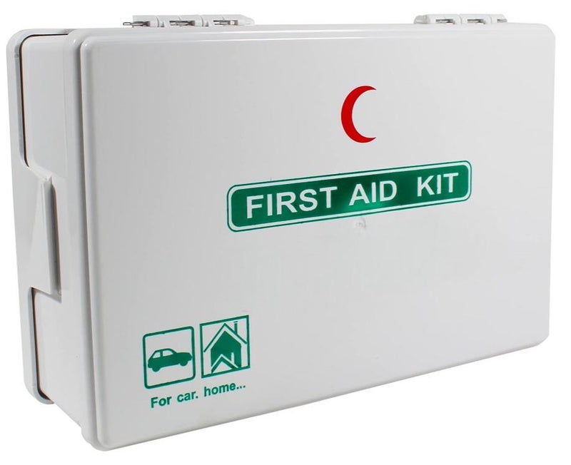 keemz First Aid Kit ABS Plastic With Wall Mounted Bracket, Can Be Use for 15 To 20 People work space, For Car,Small Office,warehouse. First Aid Box - Image 1