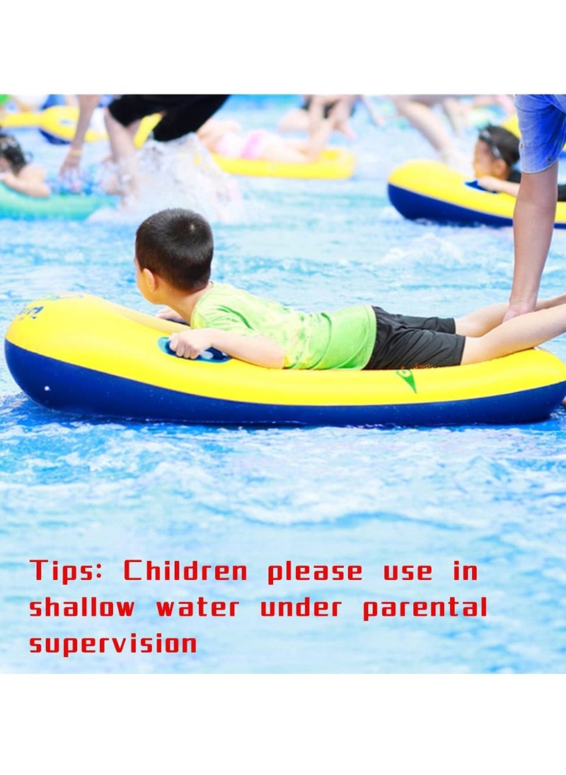 Inflatable Boogie Board for Kids, Portable Inflatable Surf Body Board with Handles, Lightweight Soft Body Board for Slip and Slide, Pools, Beaches, Swimming (46.8x22.8 in)