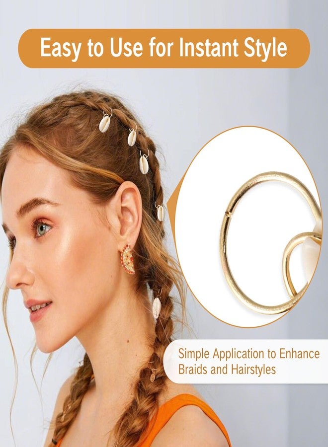KGCGJVB 20 Pack Seashell Hair Accessories Clips for Women Girls Ocean Shell Charms for Braids Locs Ponytail Cowrie Shells Beads Beachy Hair Clips Black Sea Shell Hair DIY Jewelry Prom - Image 5