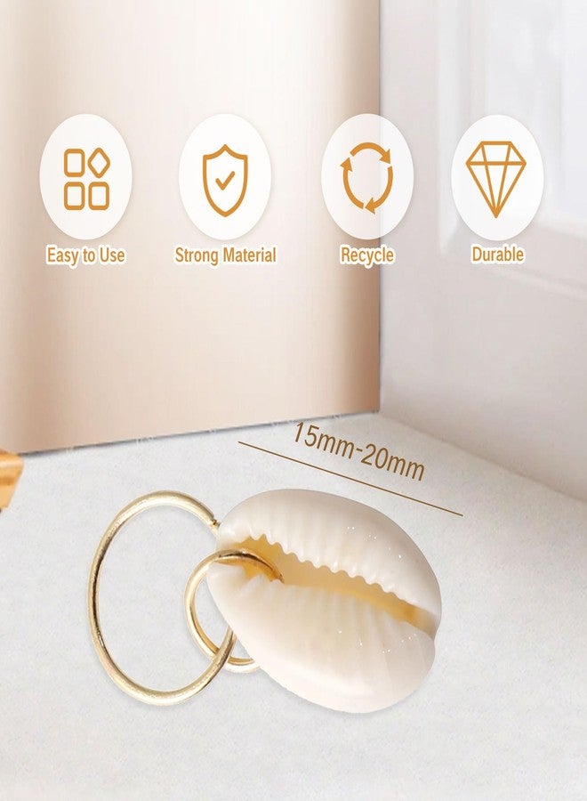 KGCGJVB 20 Pack Seashell Hair Accessories Clips for Women Girls Ocean Shell Charms for Braids Locs Ponytail Cowrie Shells Beads Beachy Hair Clips Black Sea Shell Hair DIY Jewelry Prom - Image 2