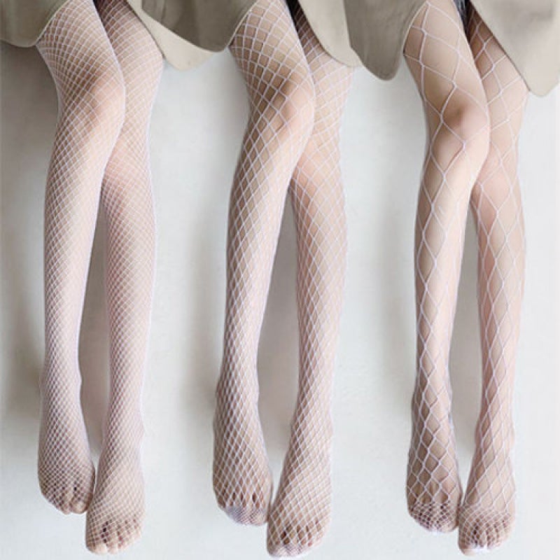 Black Fishnet Stockings Summer Thin Love white