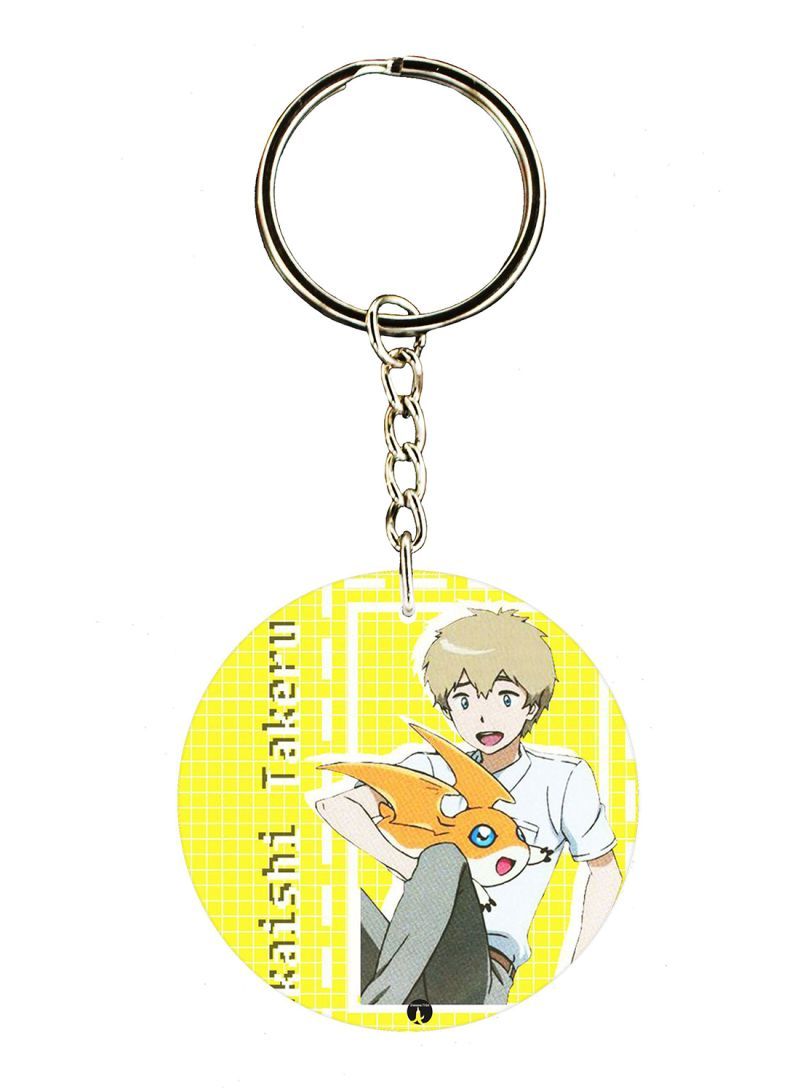 RKN Double Sided Anime Digimon Printed Keychain