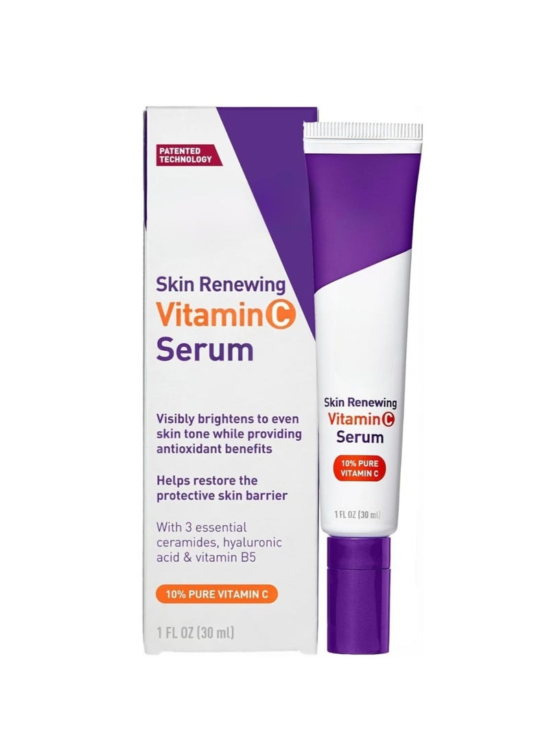 Vitamin C Serum with Hyaluronic Acid Skin Brightening Serum for Face with 10% Pure Vitamin C Fragrance Free 1 Fl. Oz - Image 1