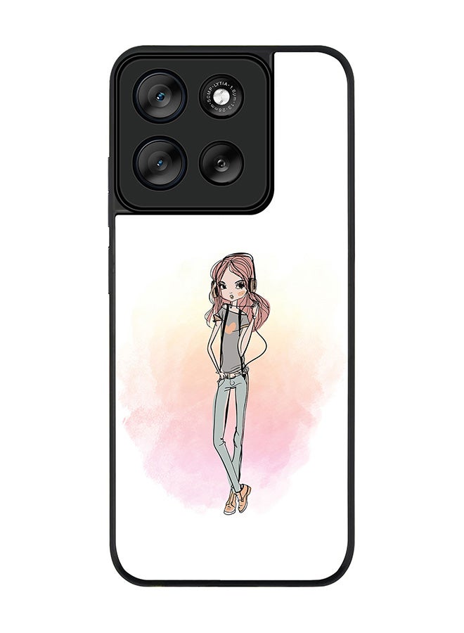 Stylizedd For Motorola Moto G56 Case,Slim fit Camera Protection, Shockproof Thin Phone cover  - Girl Next Door - Image 1
