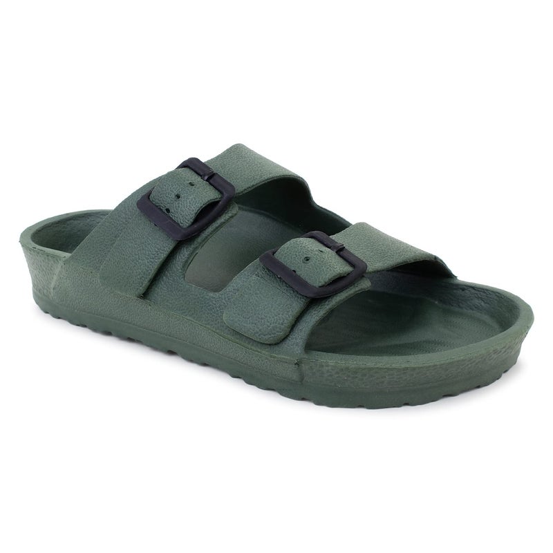 Hygear Men's Sharpy Olive Green Slippers_10 UK (HG-GE-1005) - Image 2